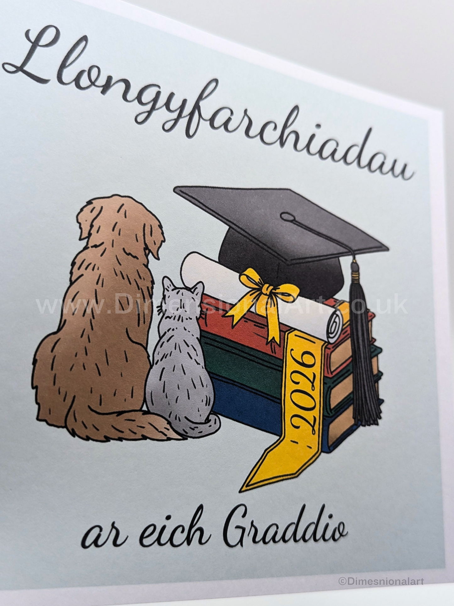 Llongyfarchiadau ar eich Graddio -  Graduation Card - Welsh  - Veterinary