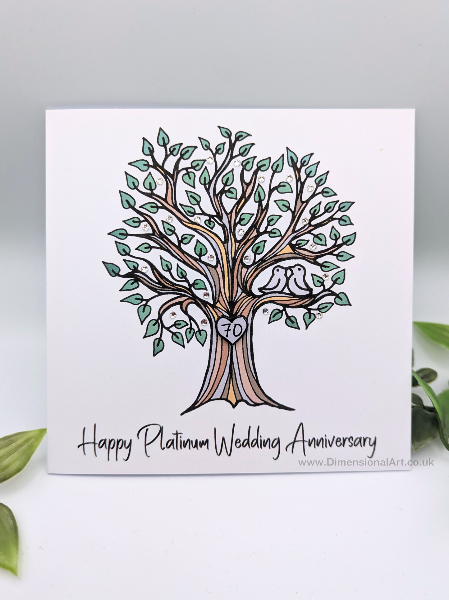 70th Platinum Anniversary Card
