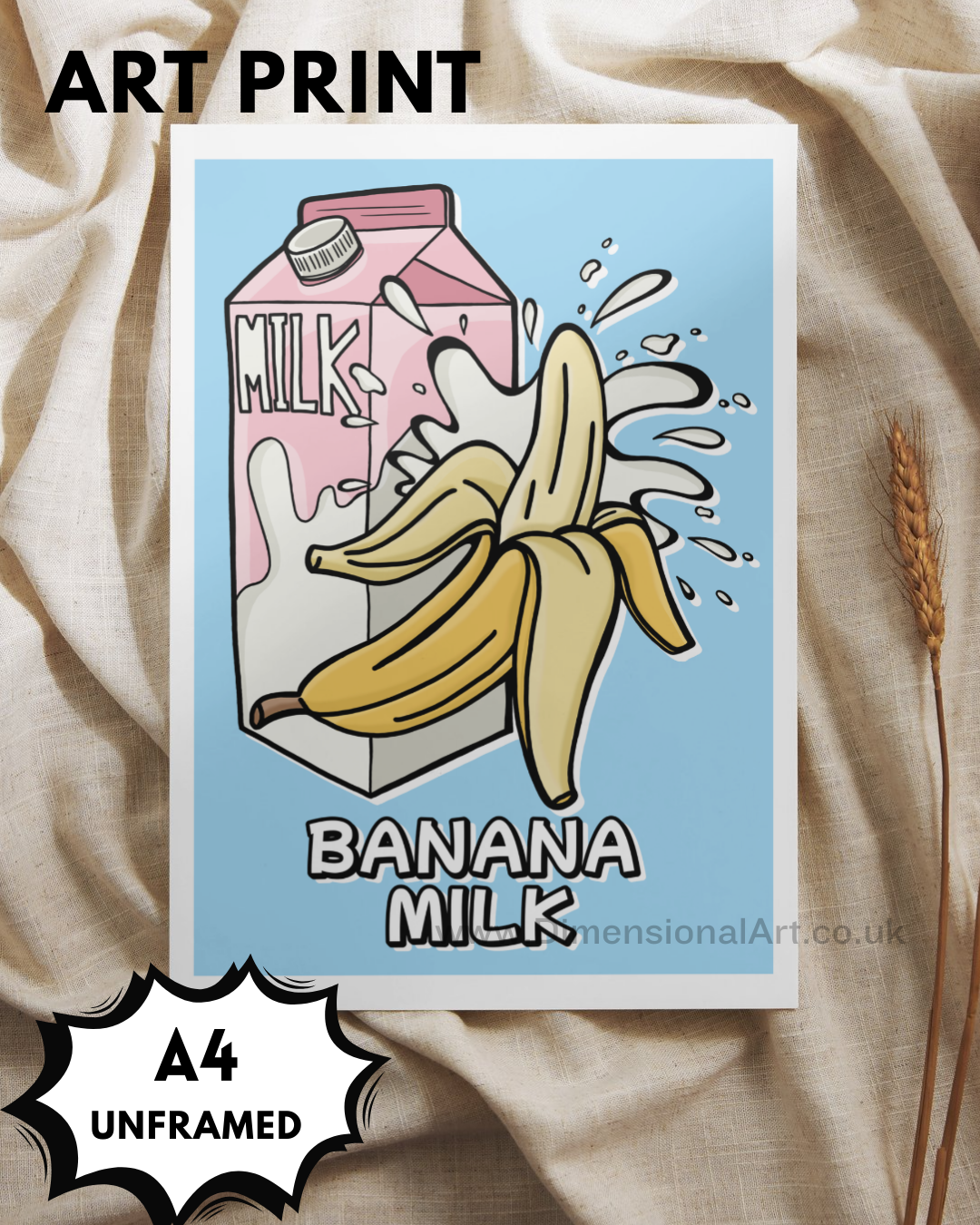 Banana Milk A4 Print