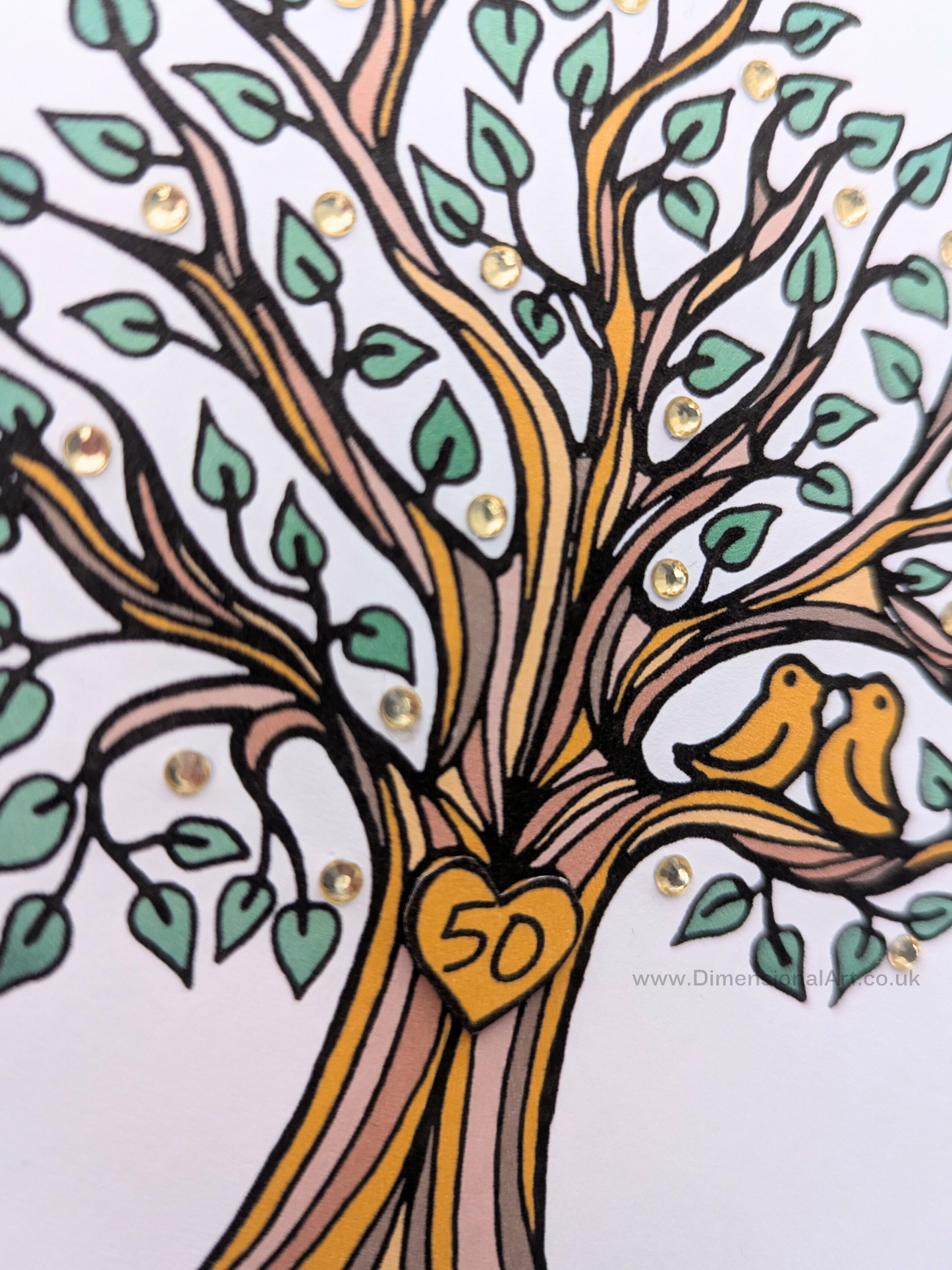 50th Gold Anniversary Card