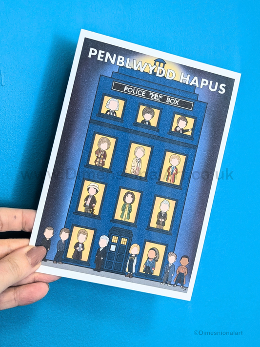 Doctor Who doctors - Penblwydd Hapus (Birthday card)