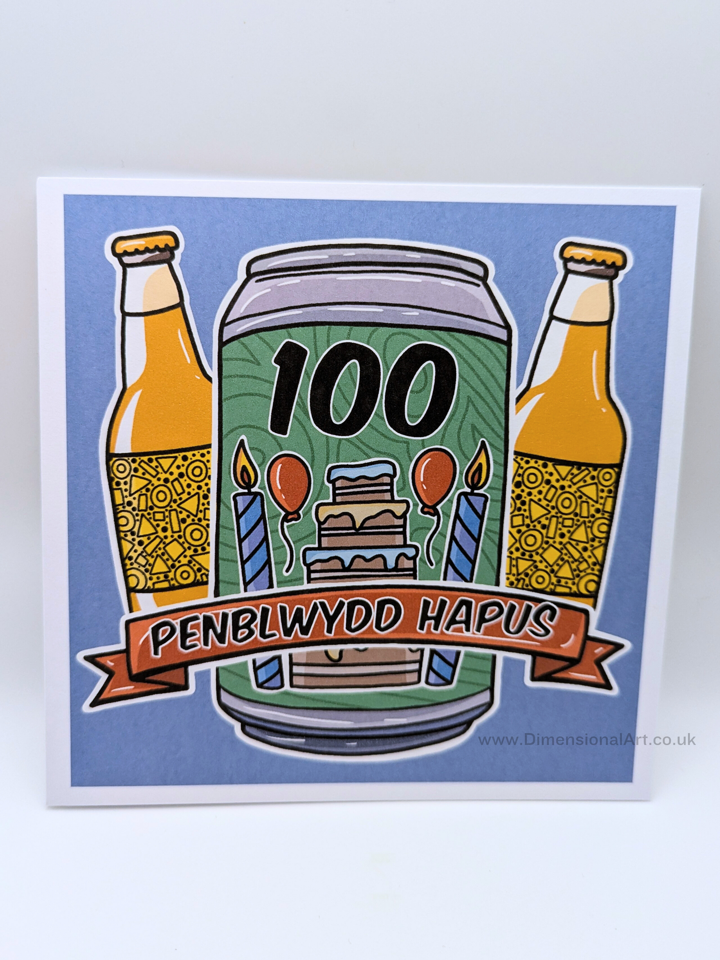100 Beer Penblwydd Hapus (Birthday Card)