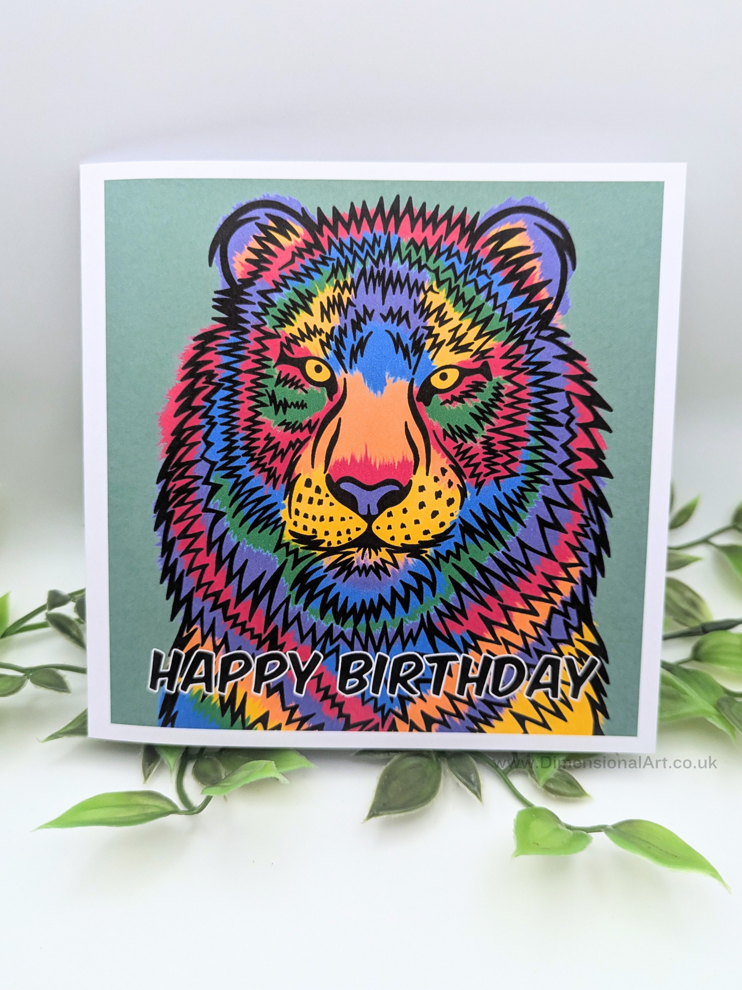 Pop art Tiger Birthday Card