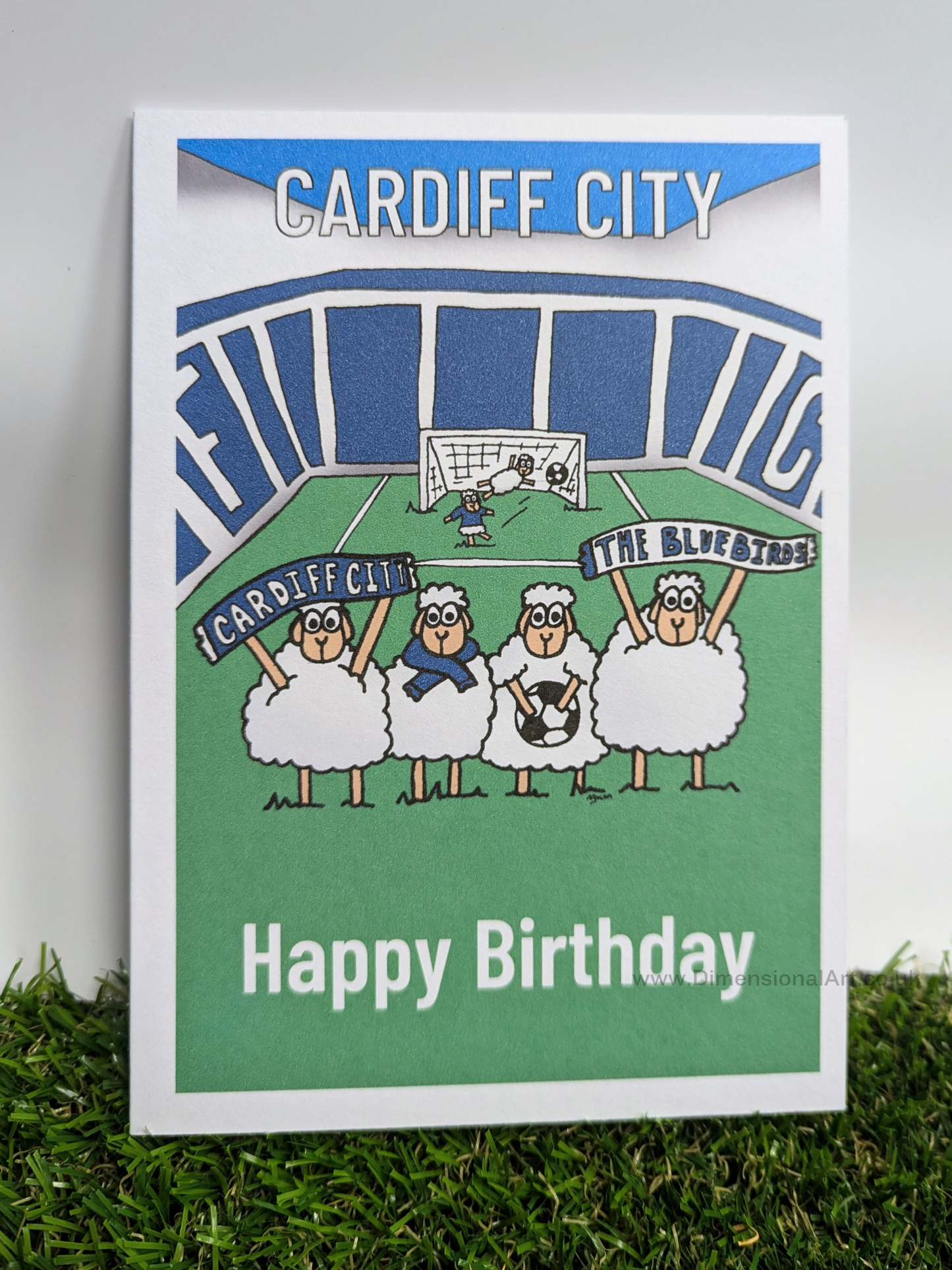 Cardiff City Football Sheep Card
