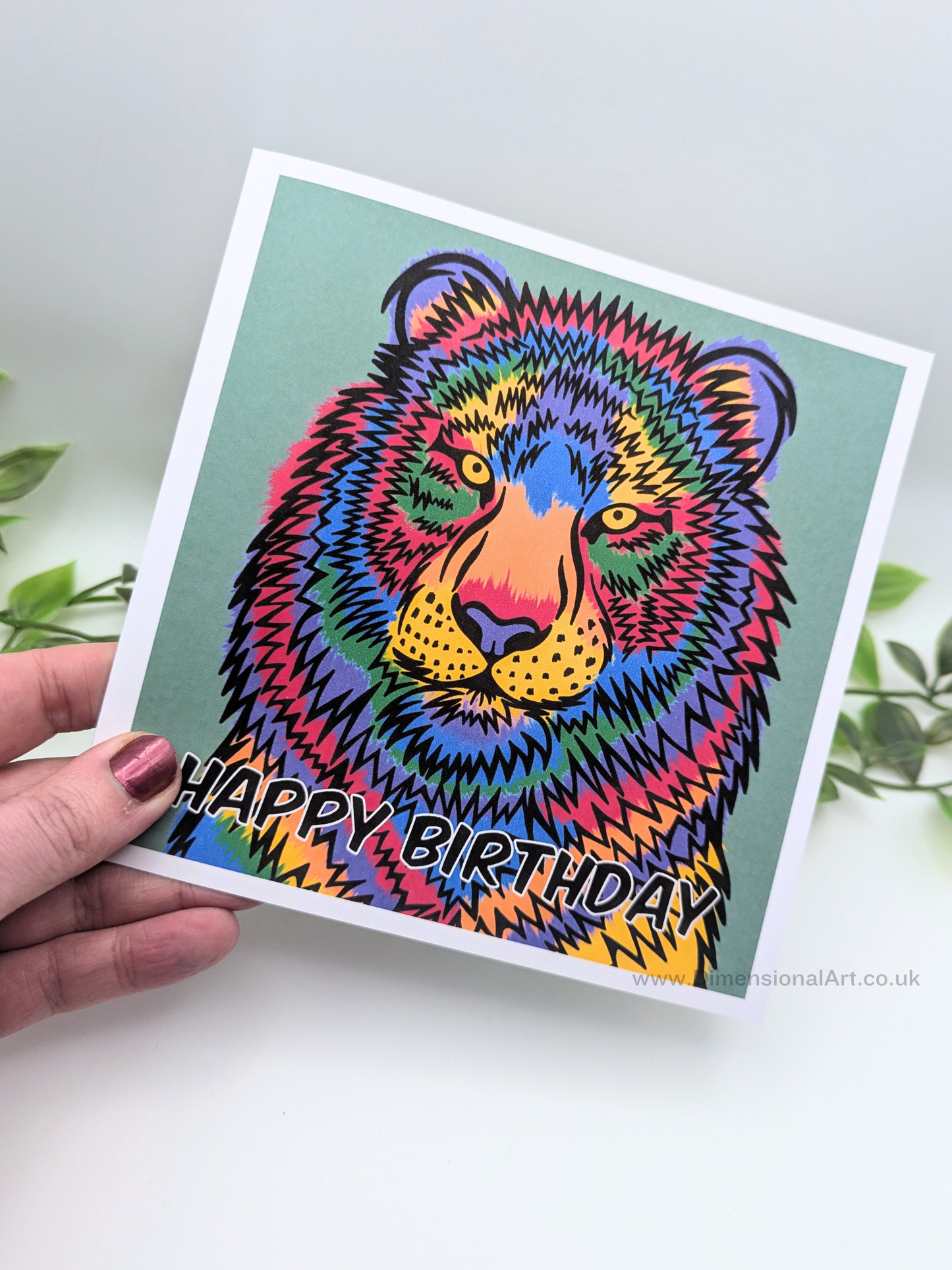 Pop art Tiger Birthday Card