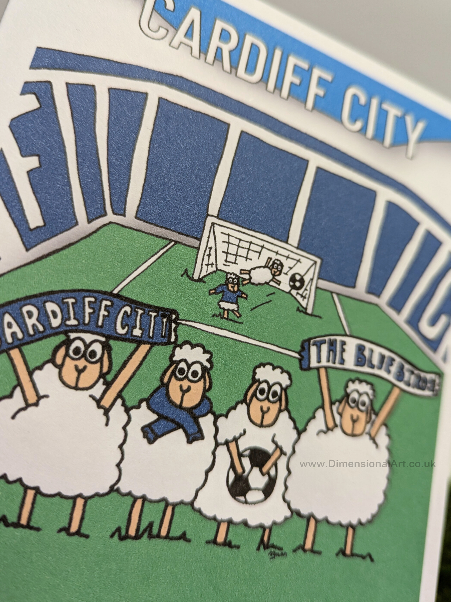 Cardiff City Football Sheep Card