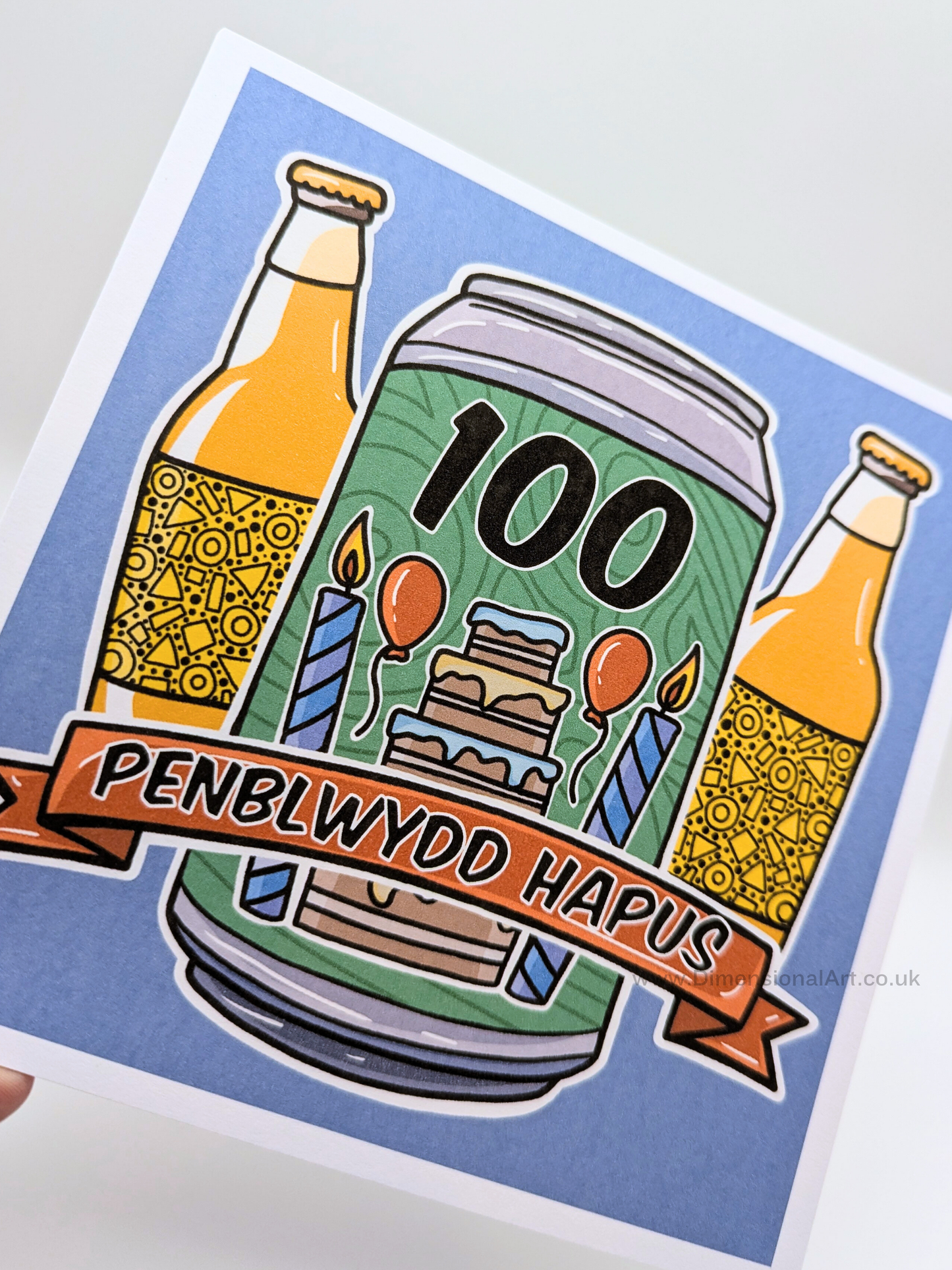 100 Beer Penblwydd Hapus (Birthday Card)