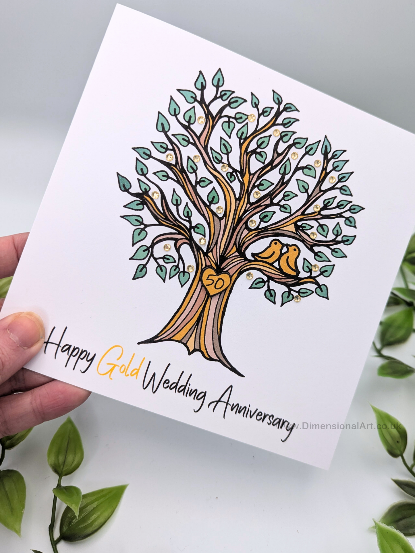 50th Gold Anniversary Card