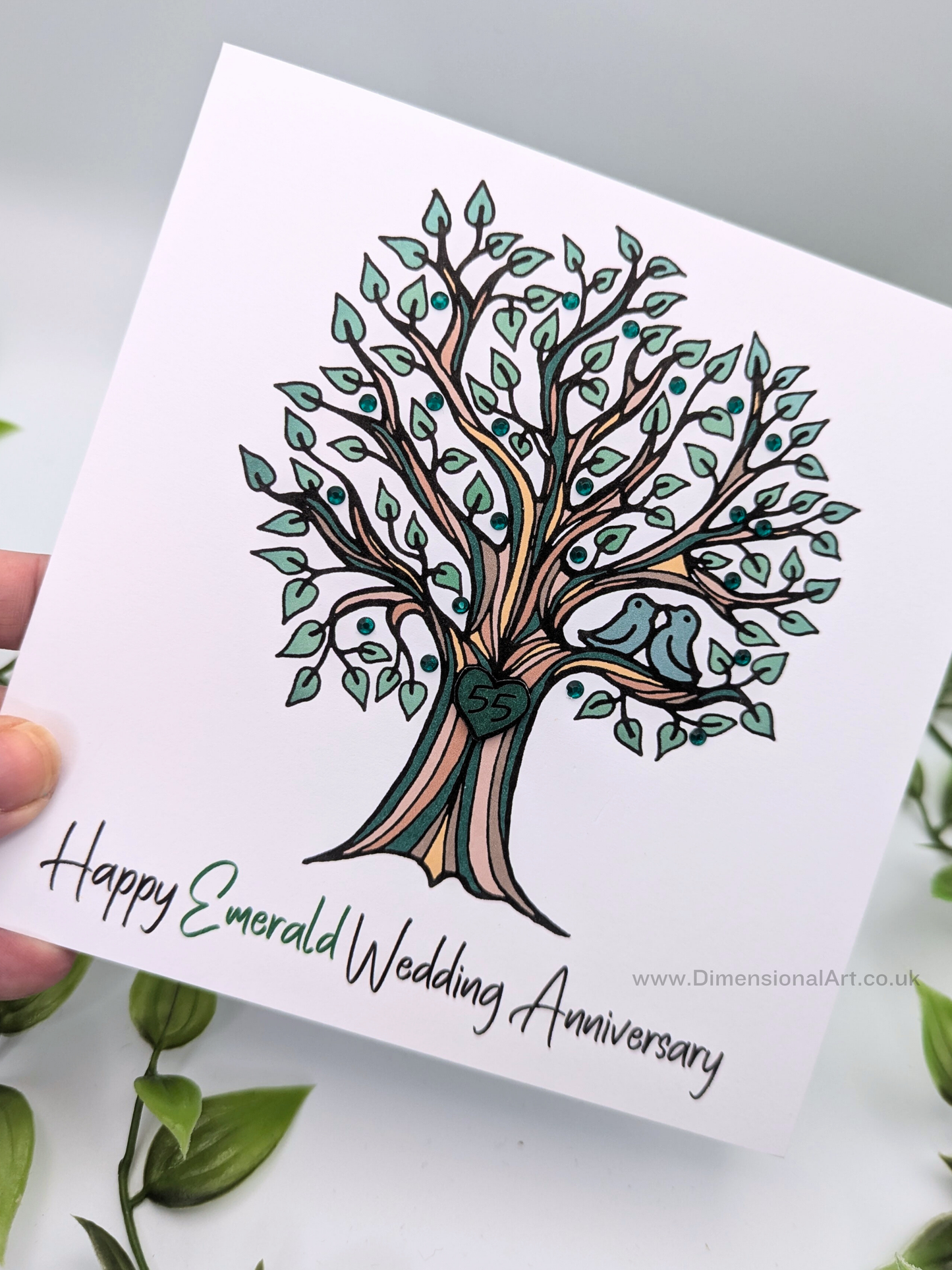 55th Emerald Anniversary Card