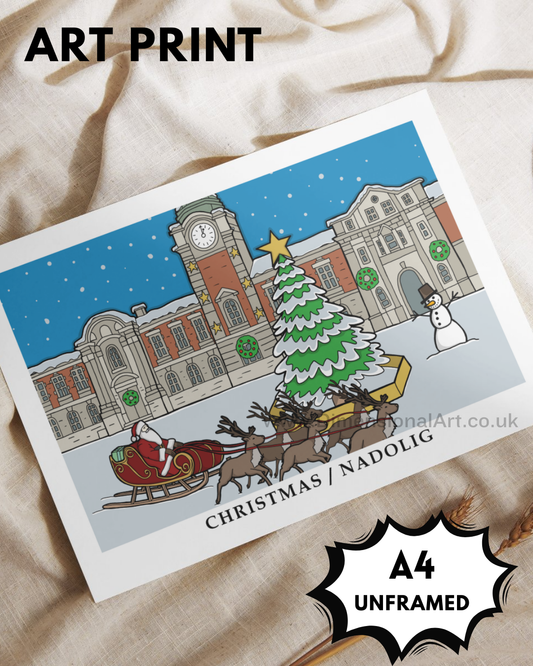 Christmas - Holton Road A4 Art Print