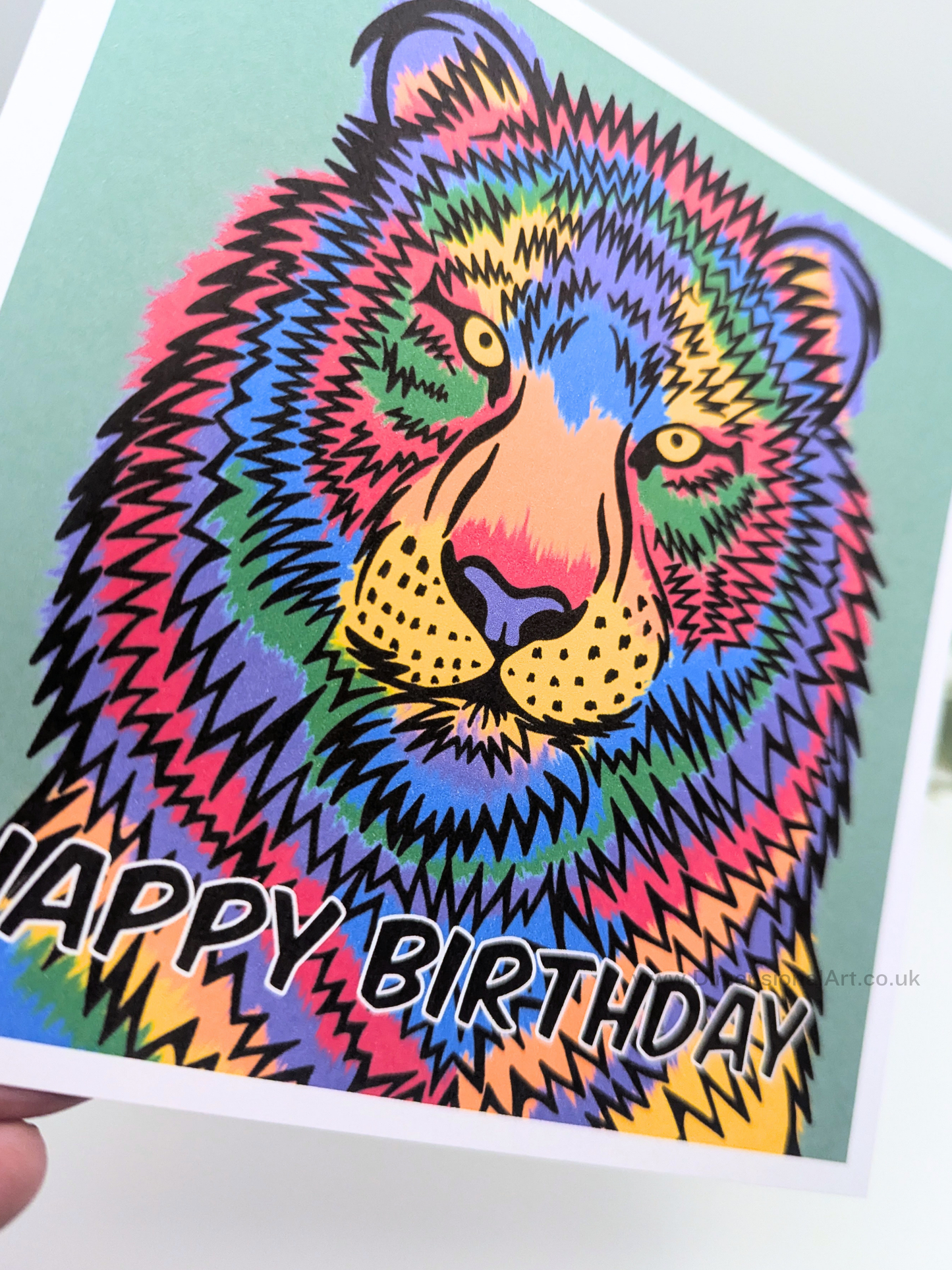 Pop art Tiger Birthday Card
