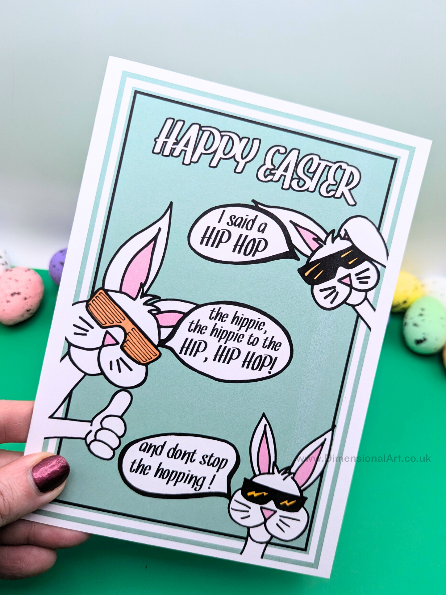 Hip Hop Rabbit Easter Card