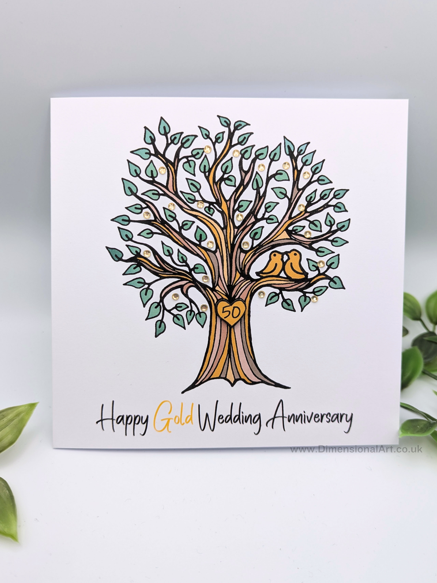 50th Gold Anniversary Card