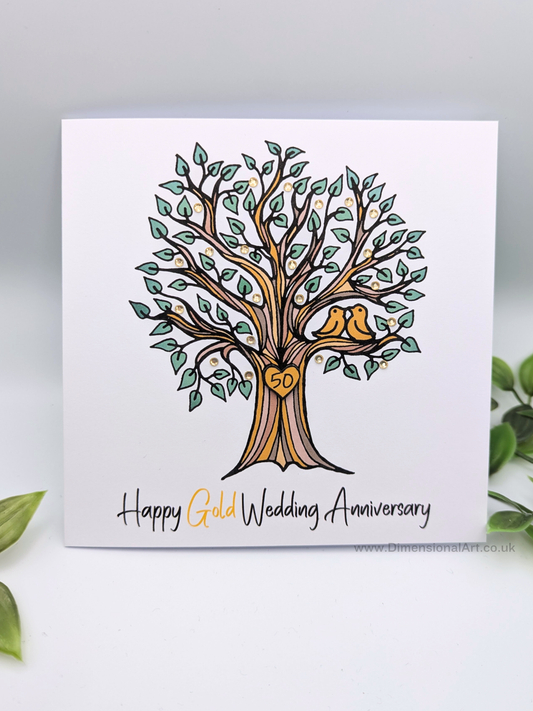 50th Gold Anniversary Card