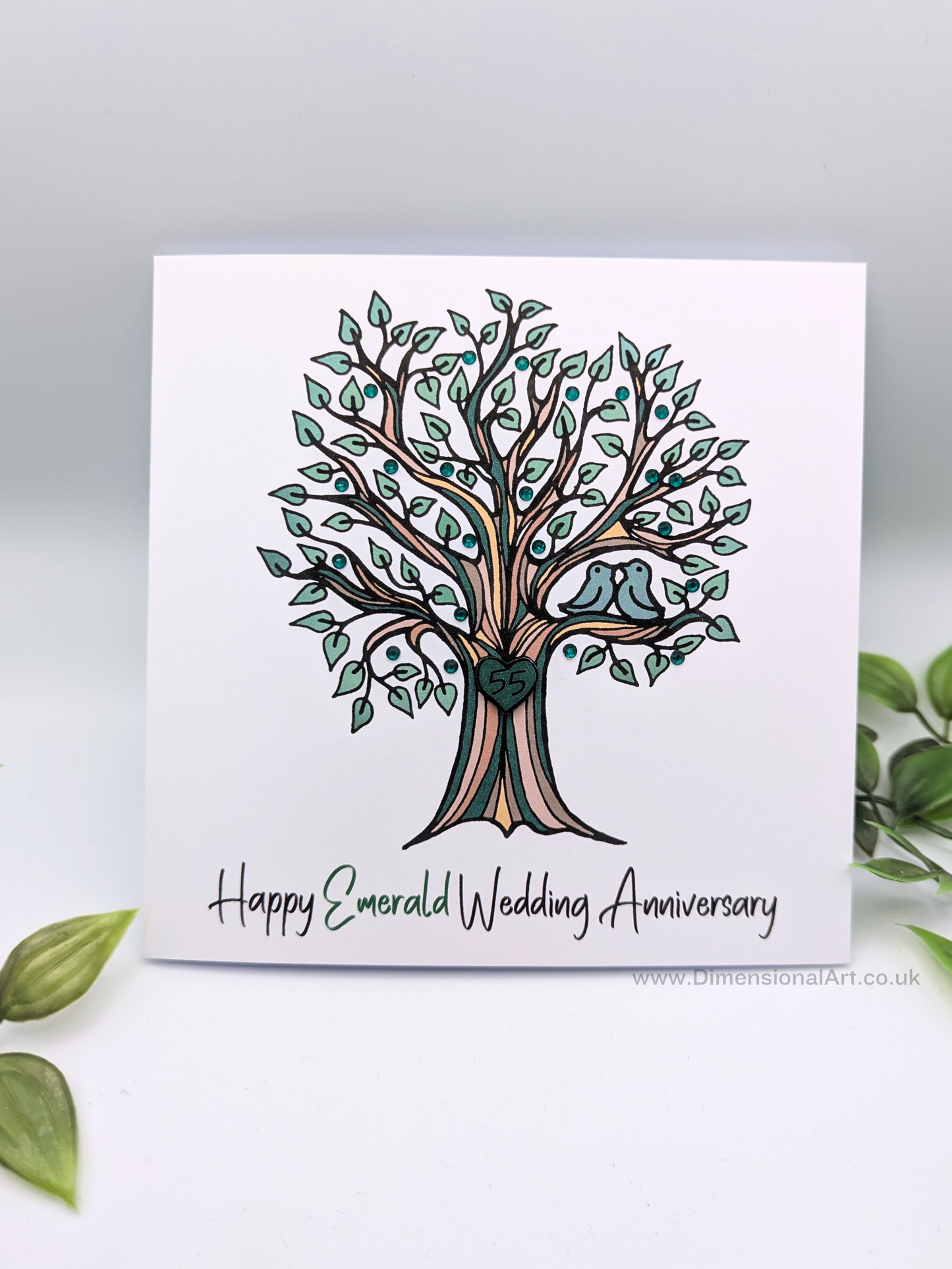 55th Emerald Anniversary Card