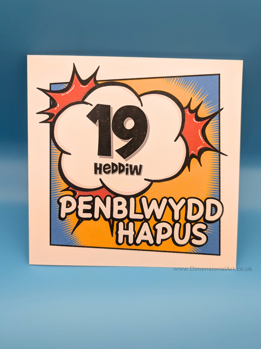 19 heddiw - Penblwydd Hapus (Birthday Card)