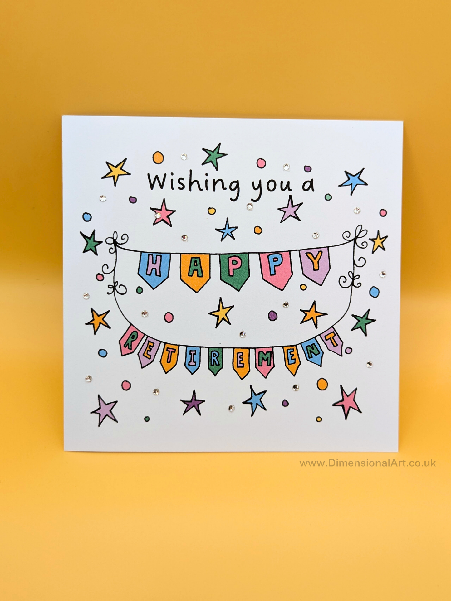 Bunting Retirement Card