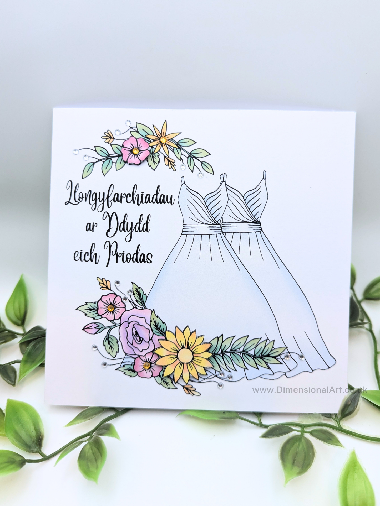 Bride and Bride Llongyfarchiadau ar Ddydd eich Priodas (Congratulations on your Wedding Day) - Welsh (Copy) (Copy)