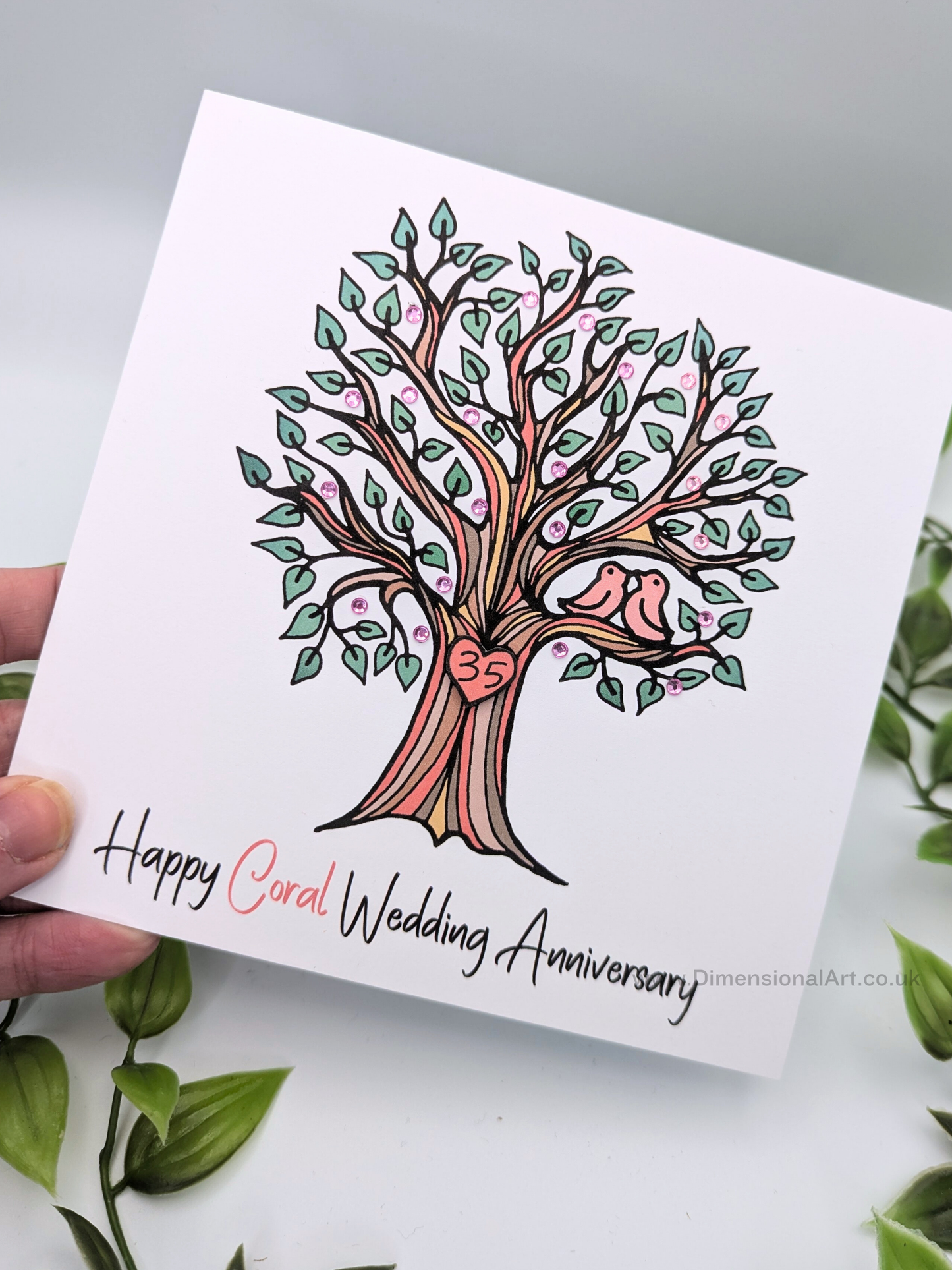 35th Coral Anniversary Card