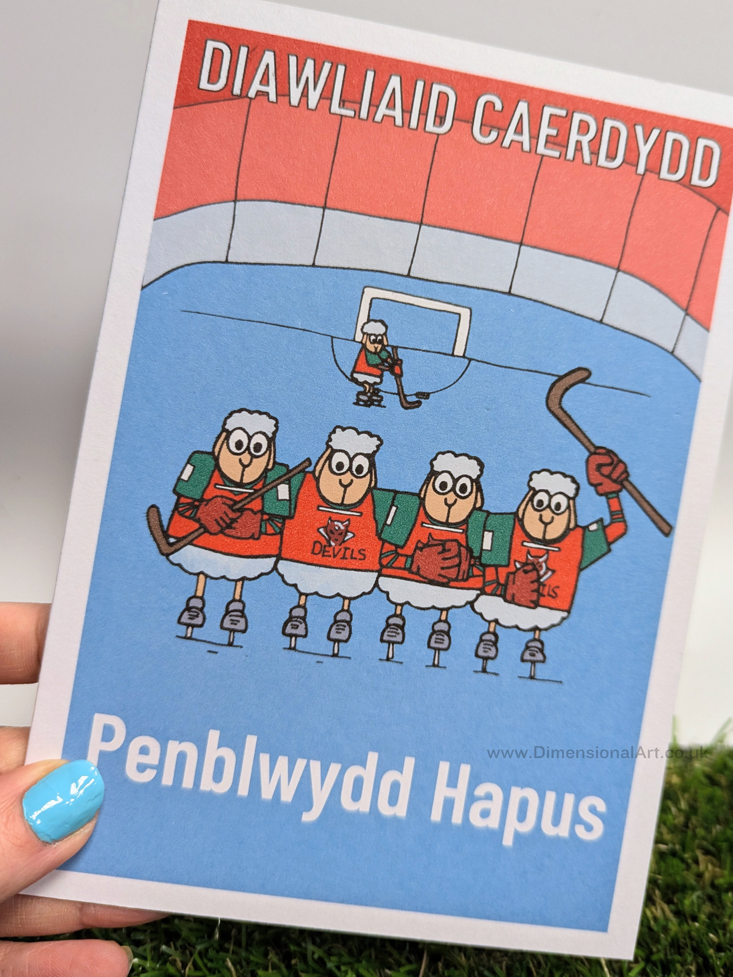 Diawliaid Caerdydd (Cardiff Devils) Sheep - Penblwydd Hapus - WELSH