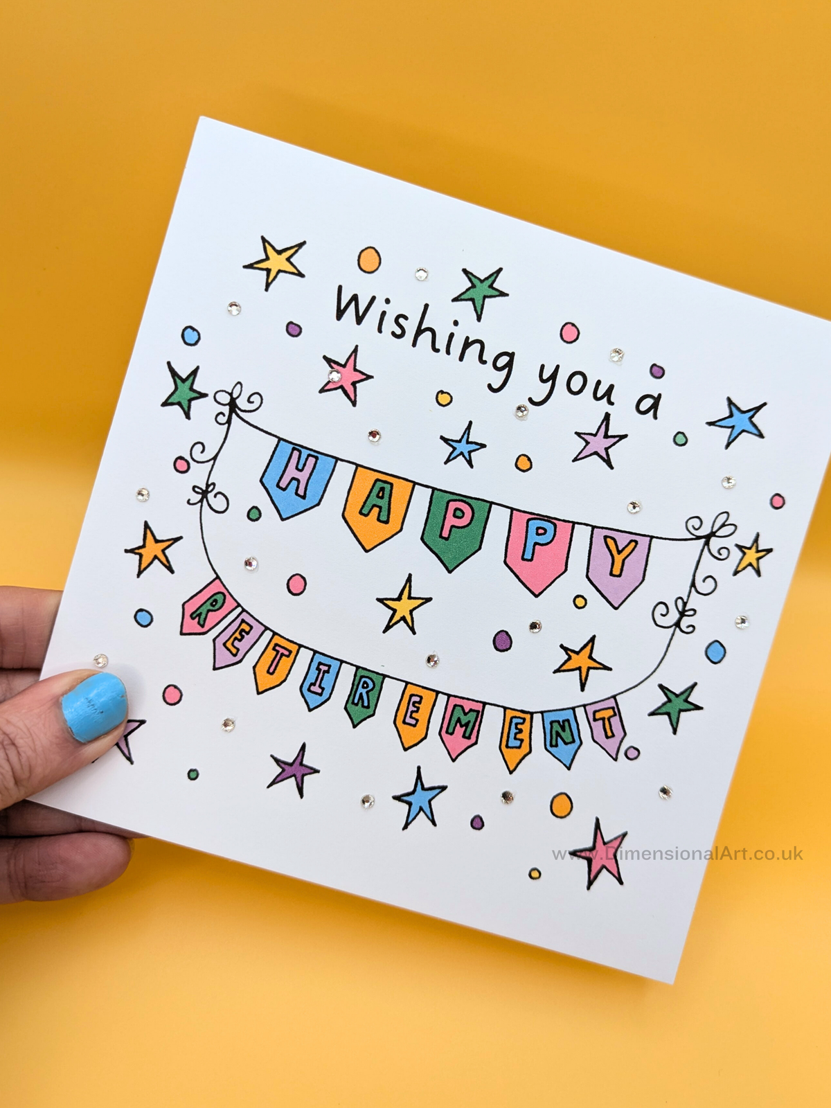 Bunting Retirement Card