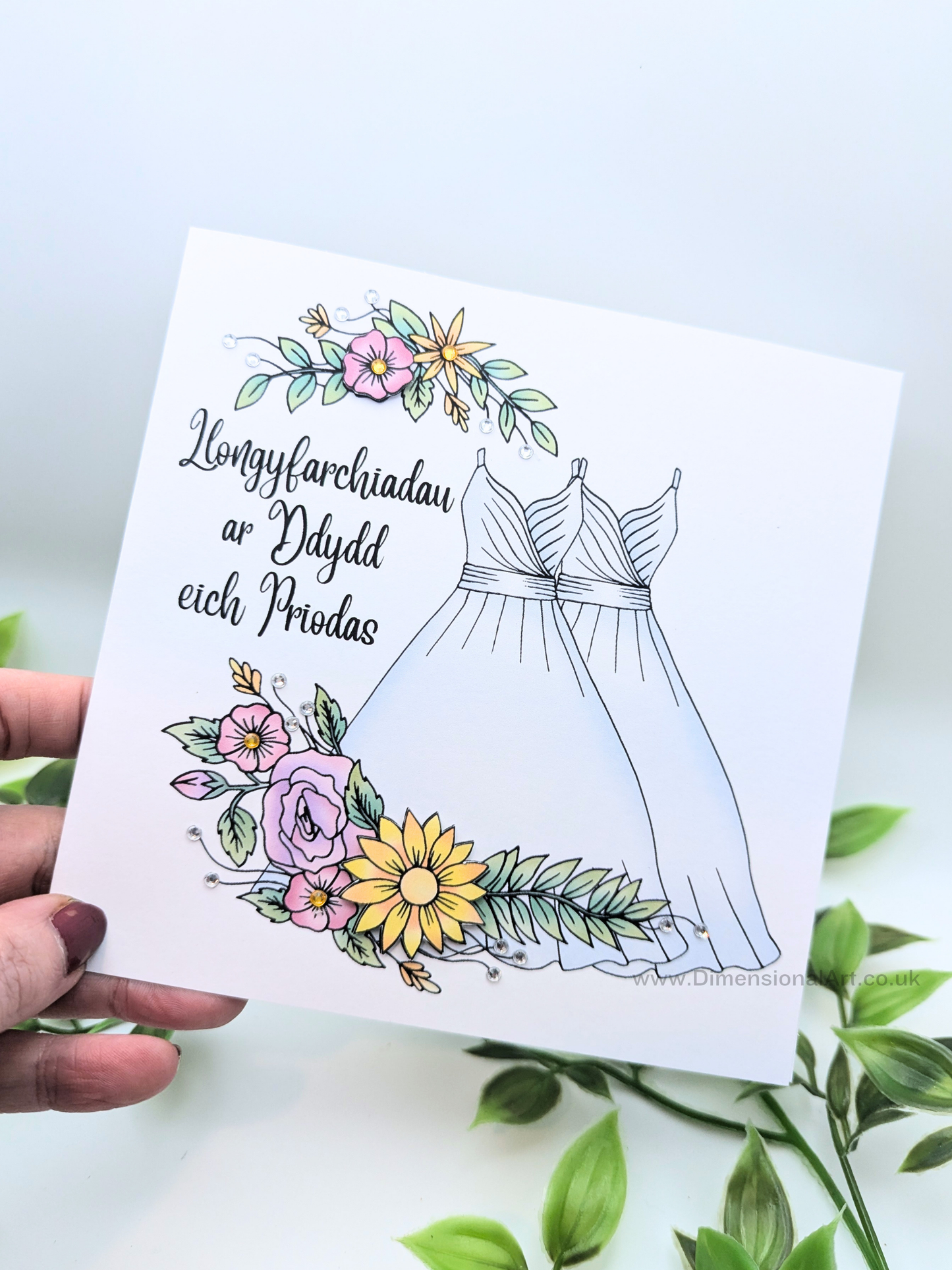 Bride and Bride Llongyfarchiadau ar Ddydd eich Priodas (Congratulations on your Wedding Day) - Welsh (Copy) (Copy)