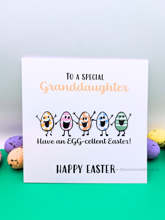 Granddaughter Egg-cellent Easter Card