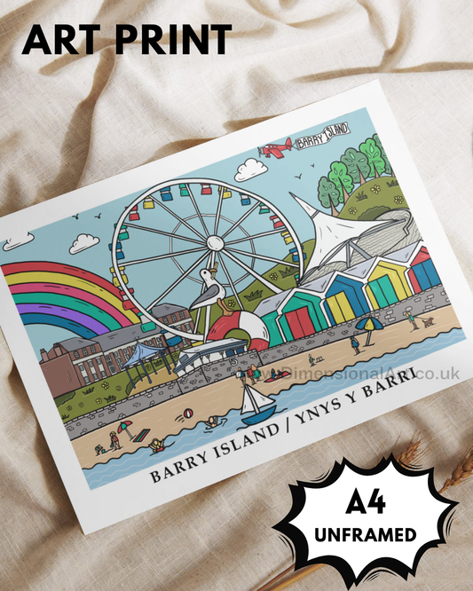Barry Island A4 Art Print