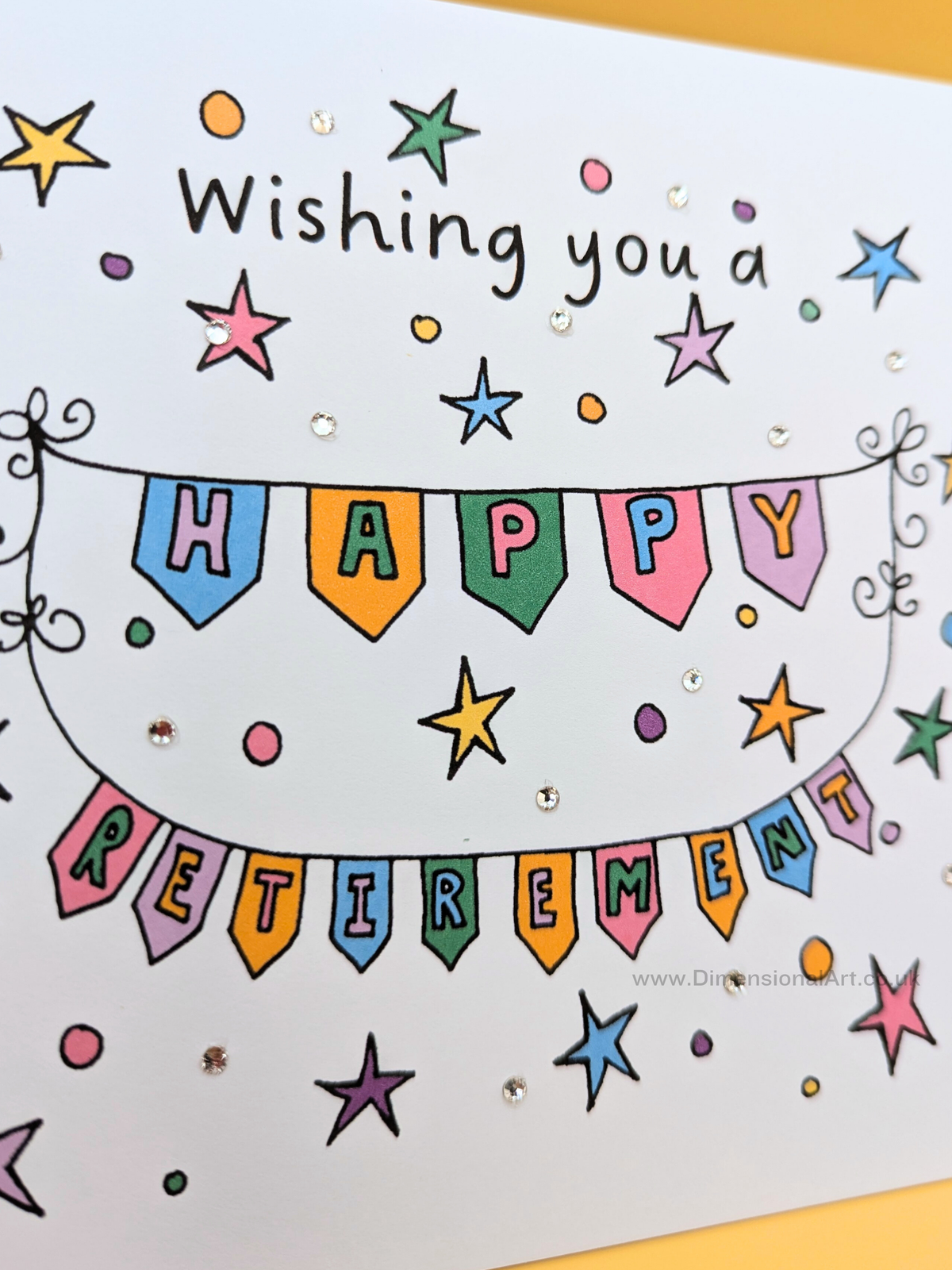 Bunting Retirement Card