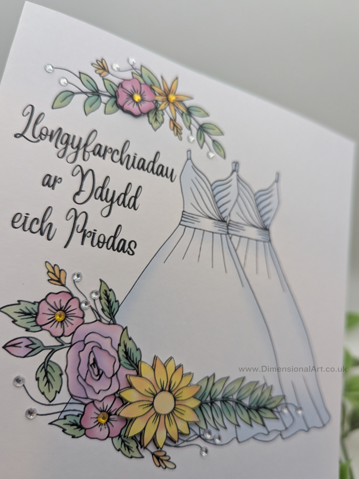 Bride and Bride Llongyfarchiadau ar Ddydd eich Priodas (Congratulations on your Wedding Day) - Welsh (Copy) (Copy)