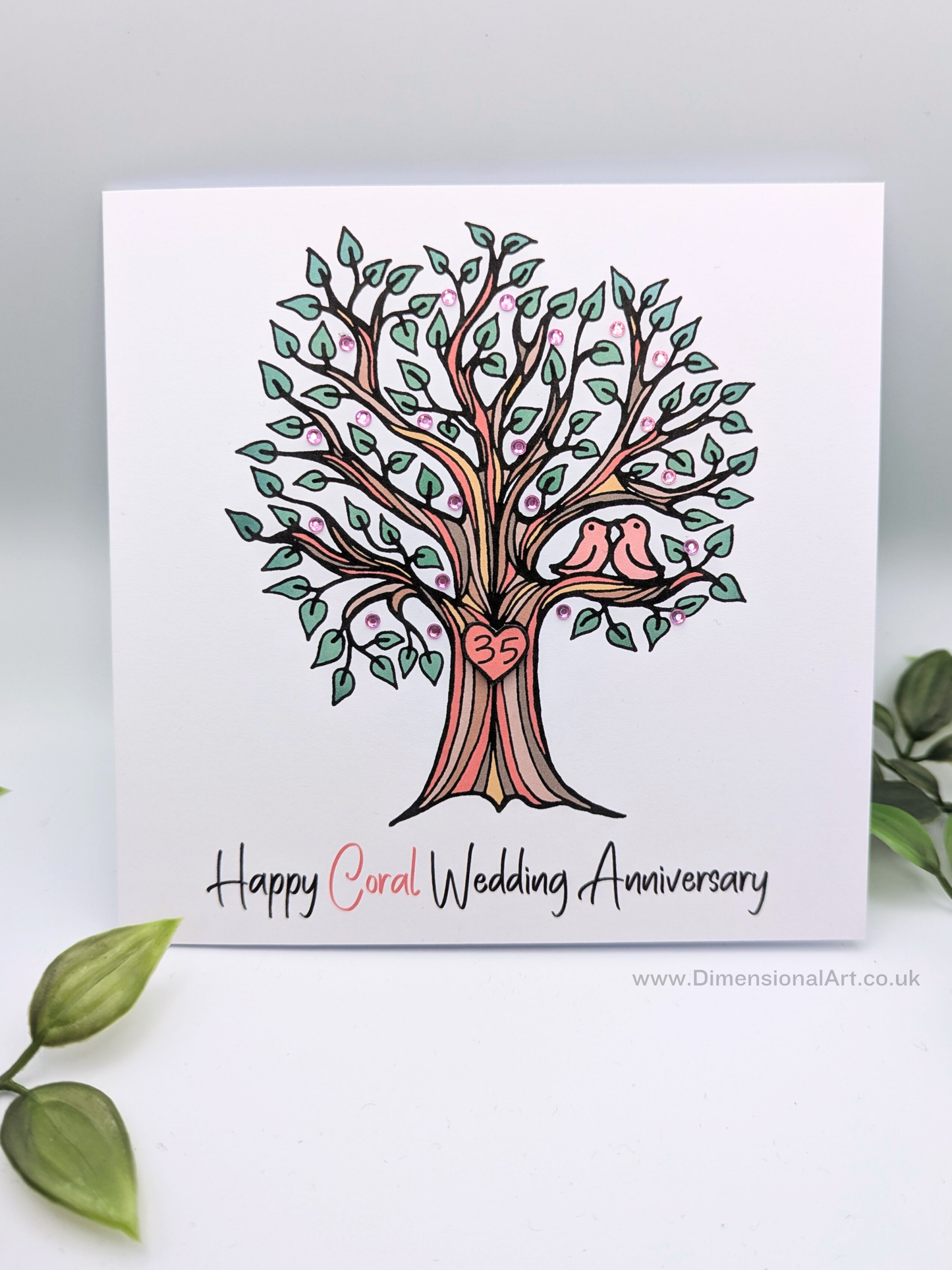 35th Coral Anniversary Card