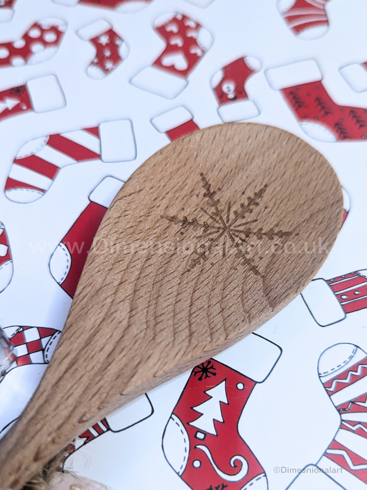 Christmas Snowflake Wooden Spoon and cutter Set