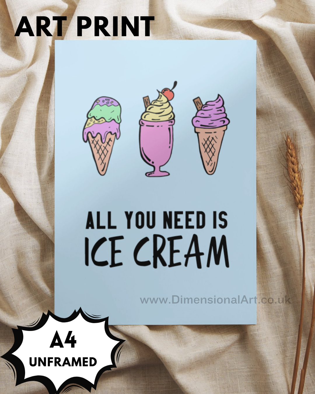 All you need is cupcakes A4 Print