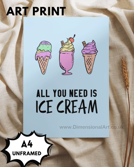 All you need is cupcakes A4 Print