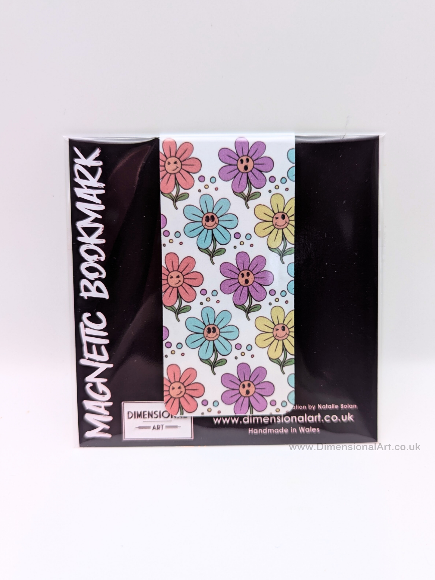 Happy Flowers Magnetic Bookmark