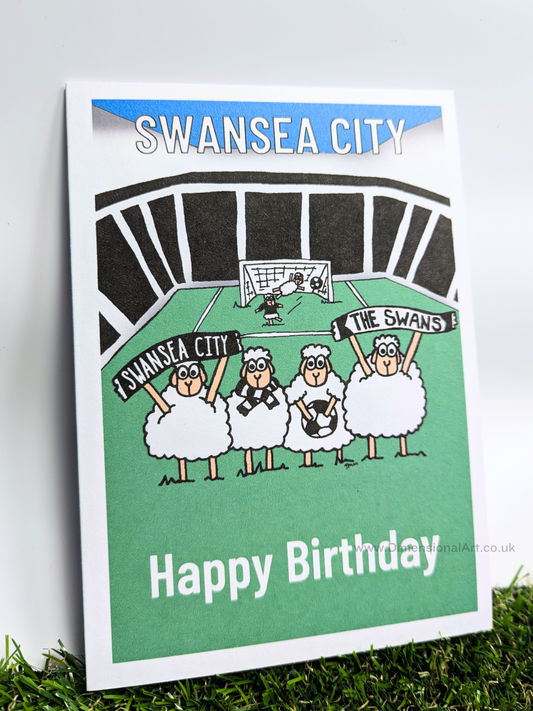 Swansea City Football Birthday Card