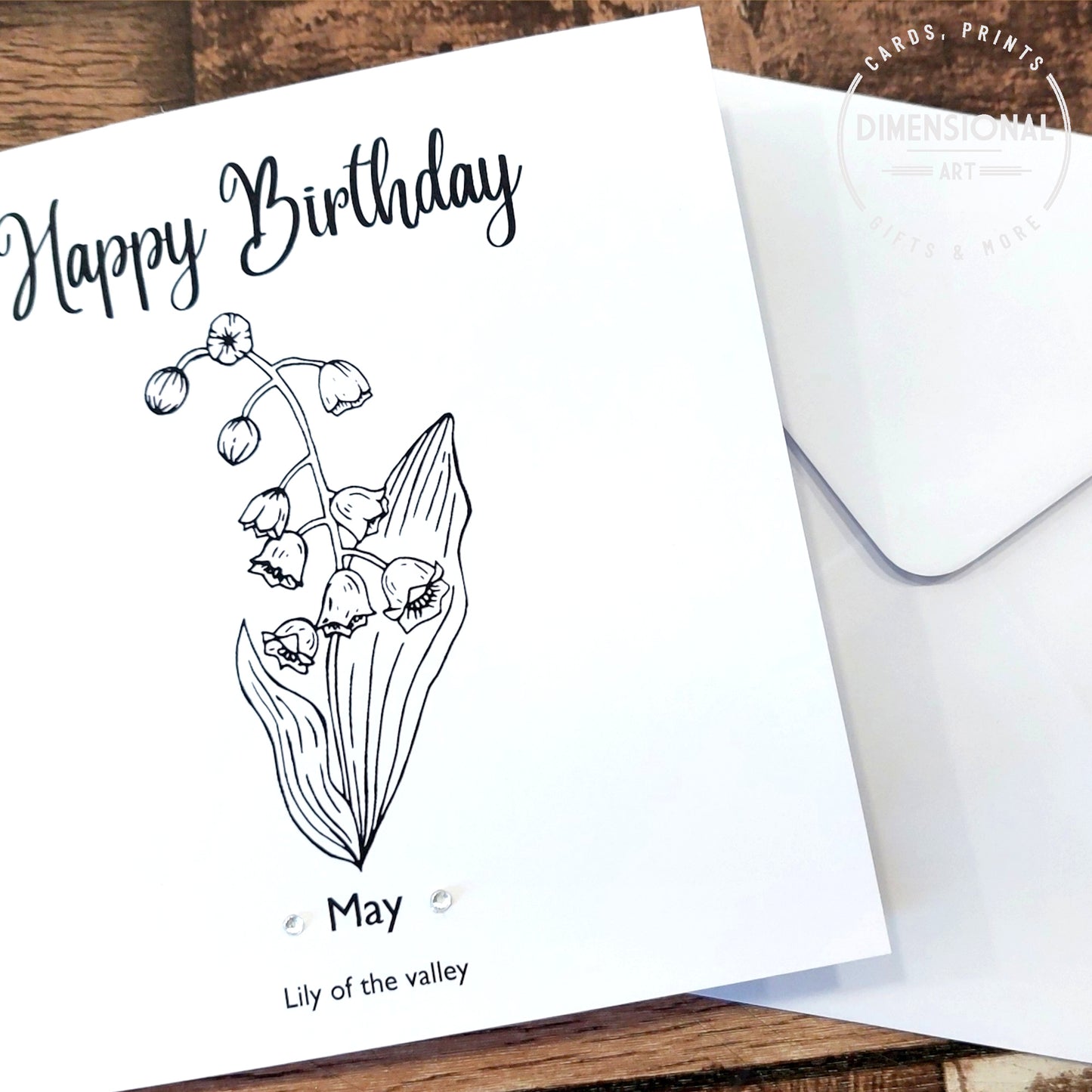 May - Lily of the valley - Birthday Flower Card
