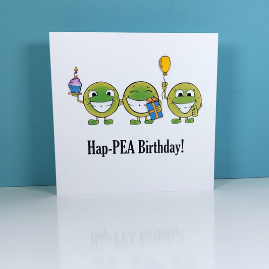 Hap-PEA Birthday Card