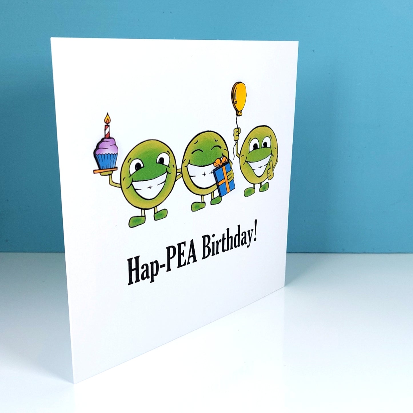 Hap-PEA Birthday Card