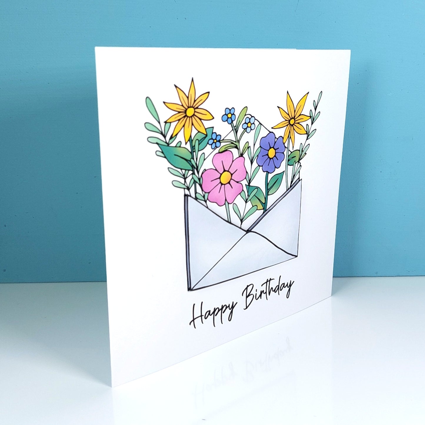 Flower Envelope Birthday Card
