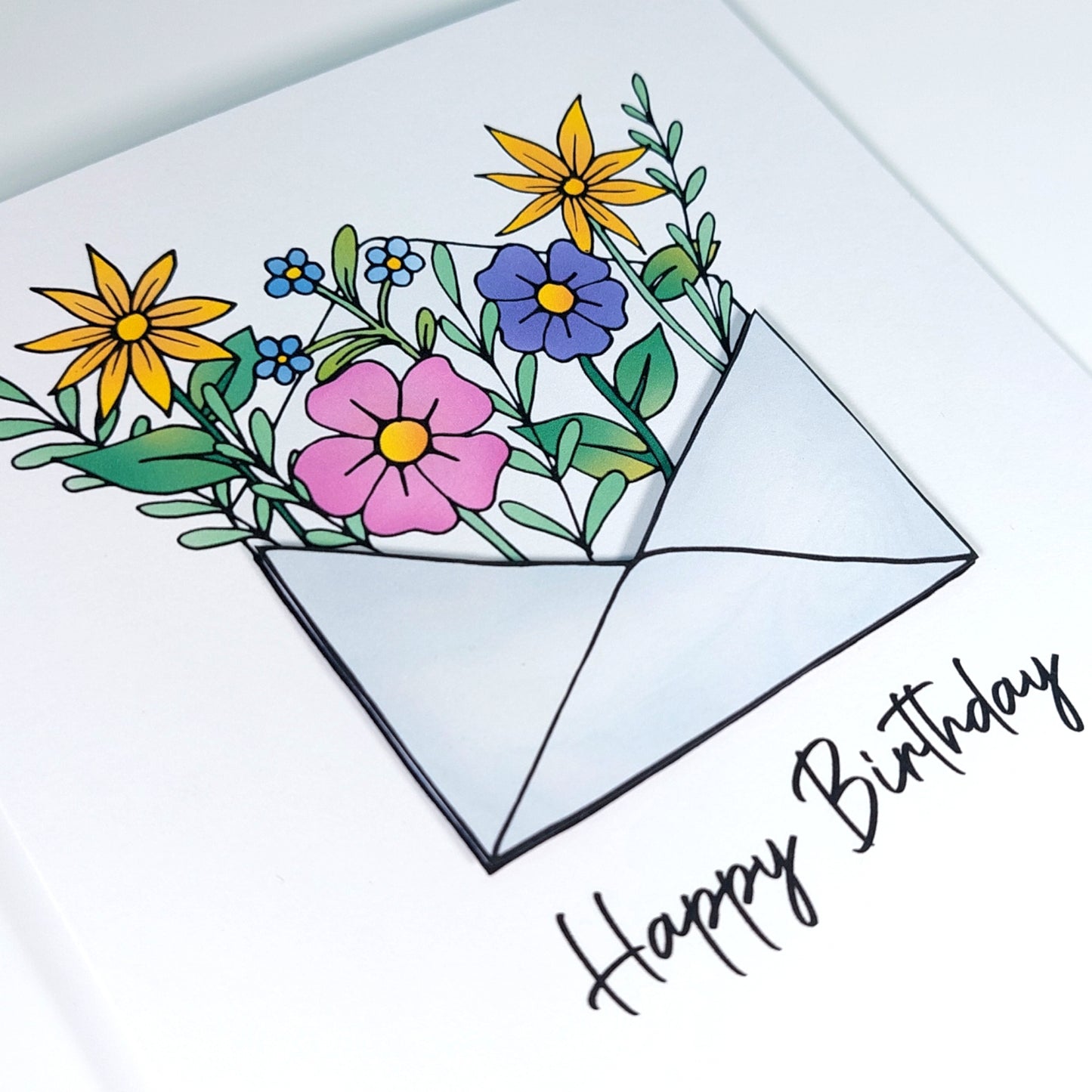 Flower Envelope Birthday Card