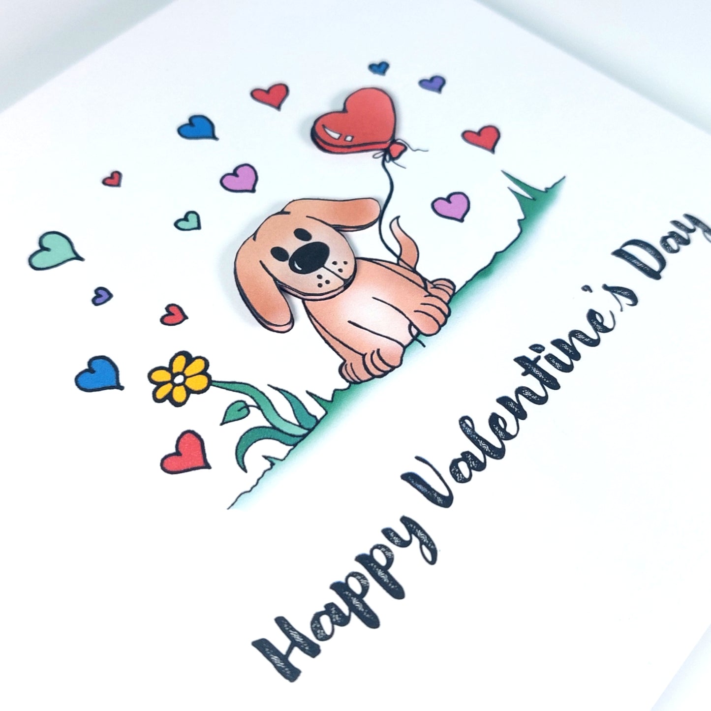 Dog Happy Valentines Day Card
