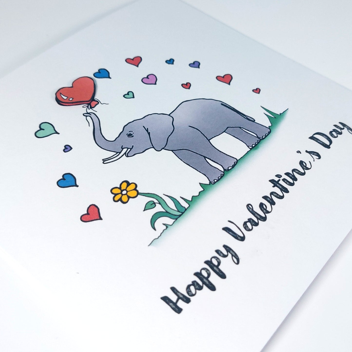 Elephant Happy Valentines Day Card