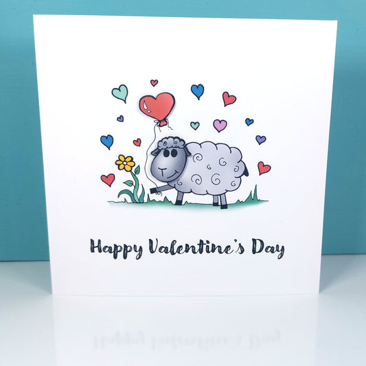 Sheep Happy Valentines Day Card