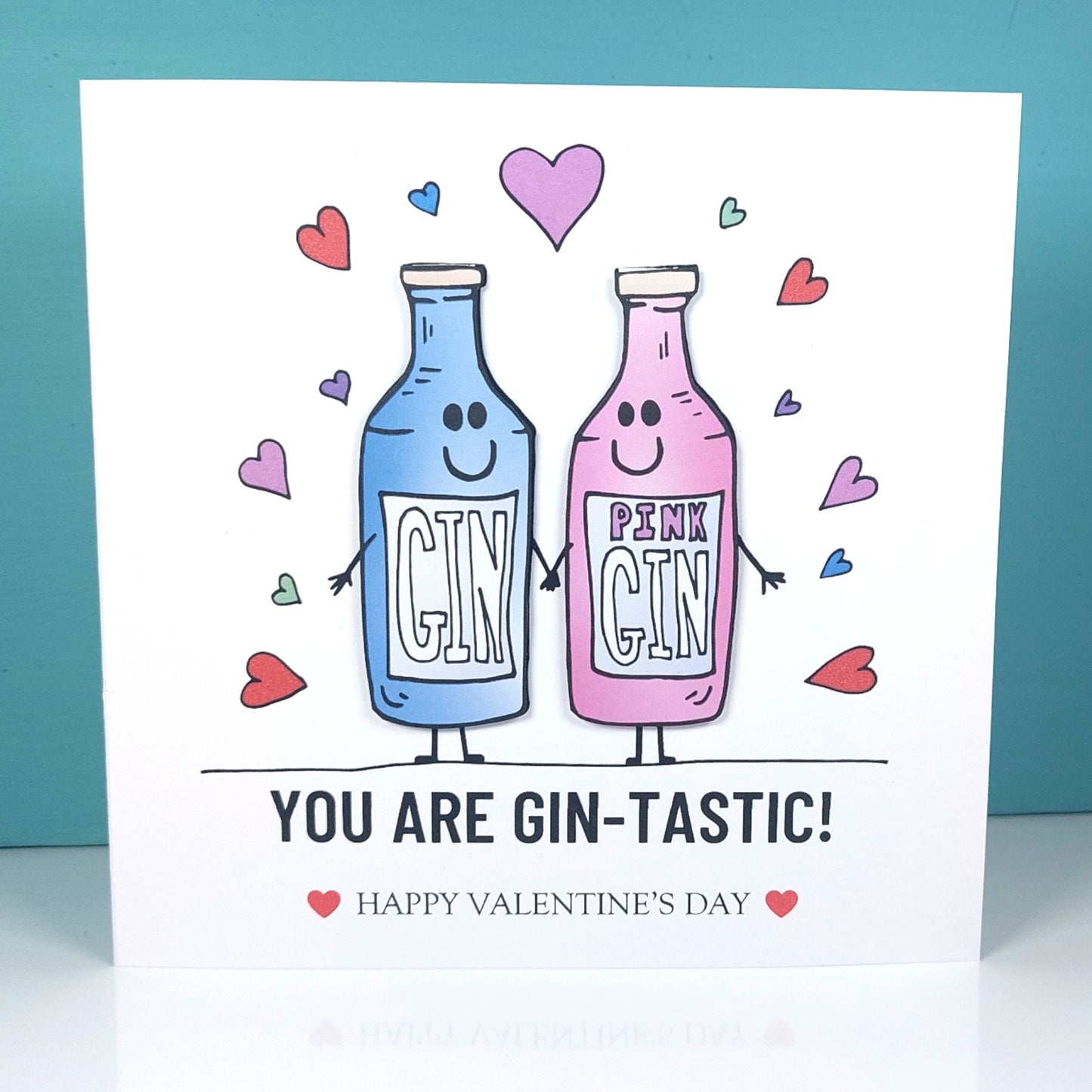 Gin tastic Happy Valentines Day Card