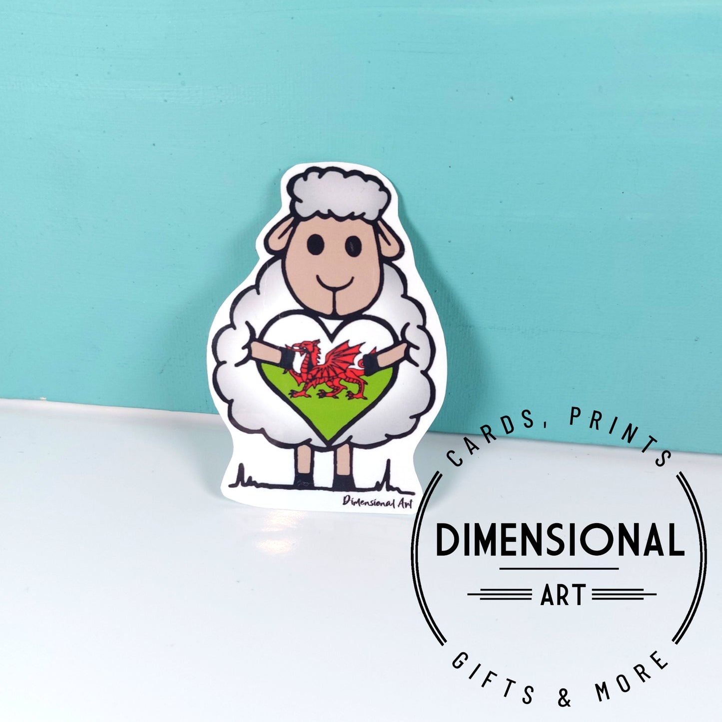 Welsh Sheep Sticker – Dimensional Art