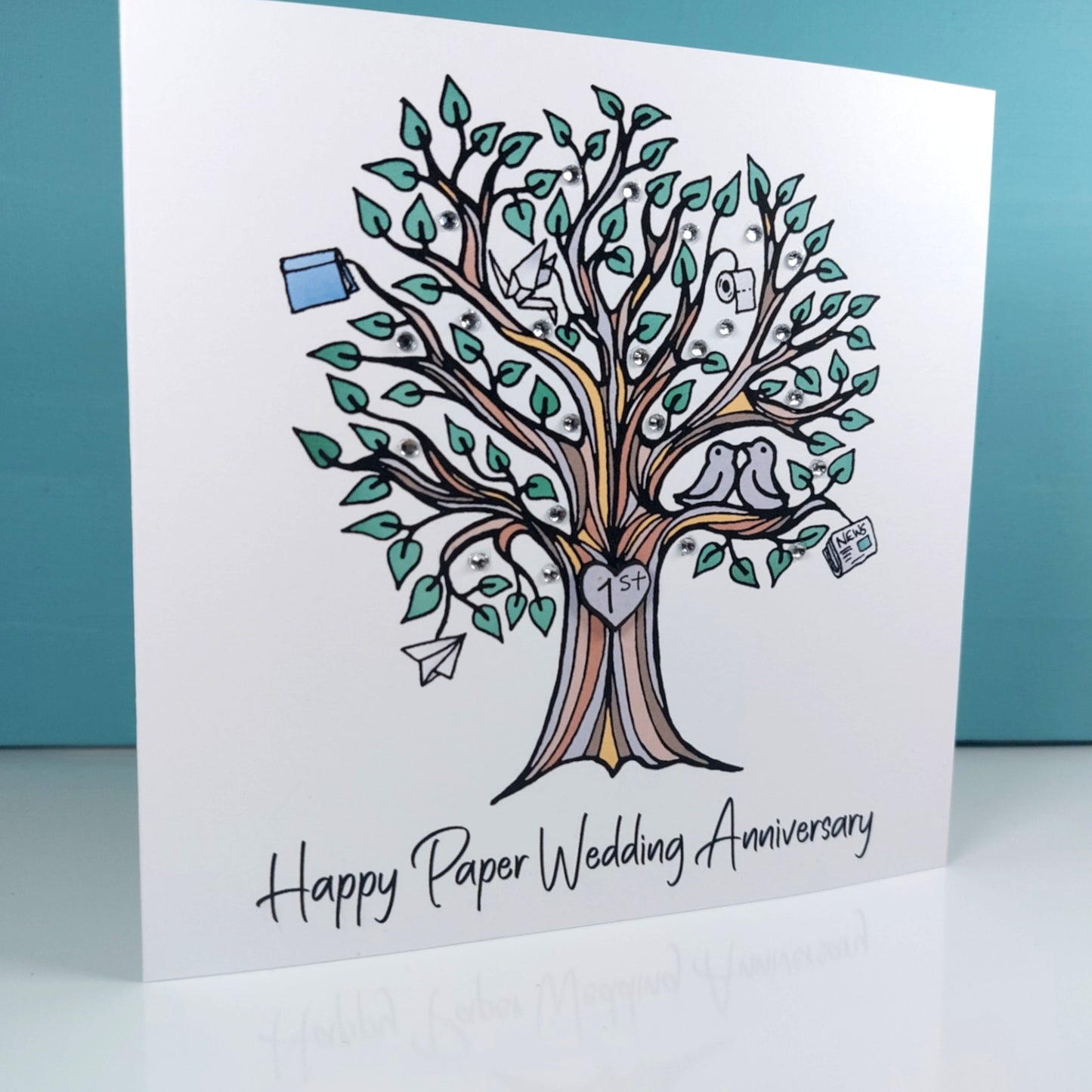 1st Paper Anniversary Card