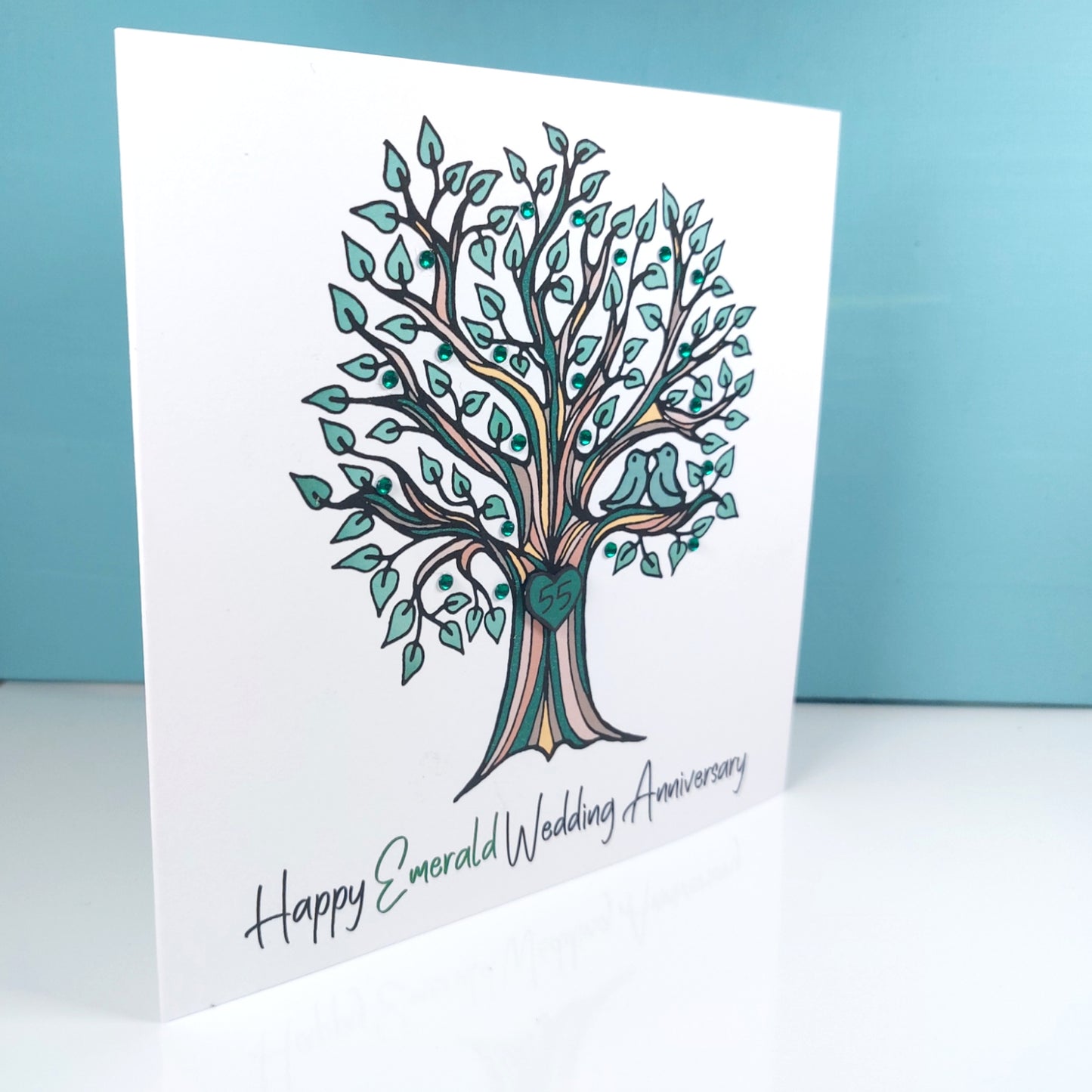 55th Emerald Anniversary Card