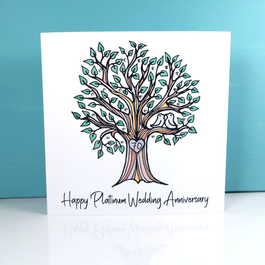 70th Platinum Anniversary Card