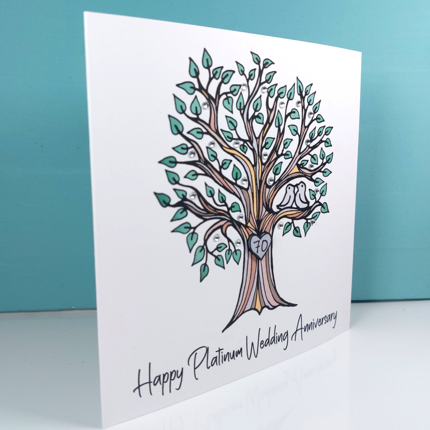 70th Platinum Anniversary Card